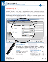 Thumbnail of document Data Sheet - TrendReader 3 Software